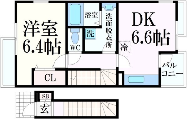 住吉駅 徒歩16分 2階の物件間取画像